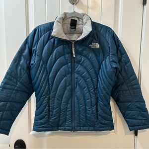 The North Face Women's Teal Blue Quilted Puffer Jacket